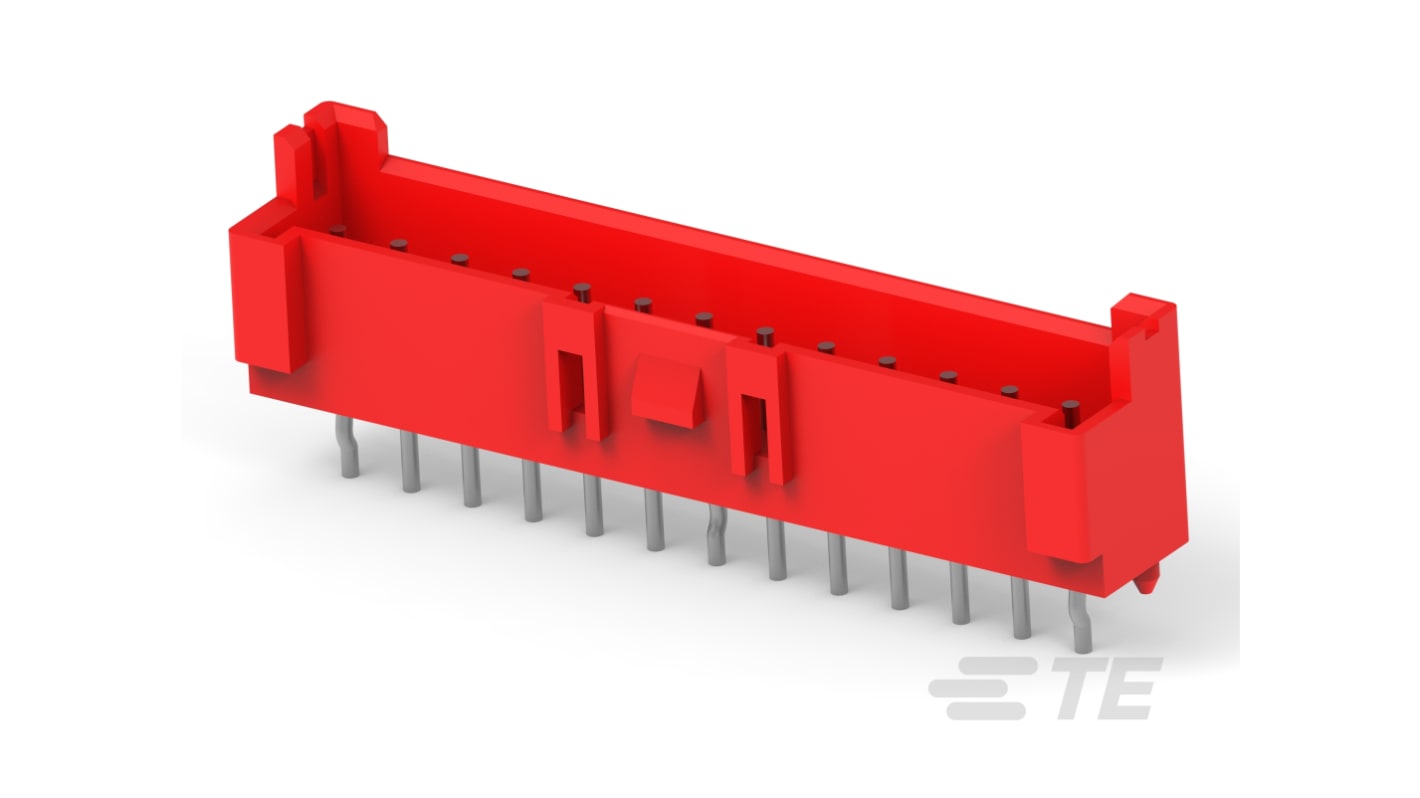 TE Connectivity Economy Power 2.5 Series Vertical Board Mount PCB Header, 13 Contact(s), 2.5mm Pitch, 1 Row(s), Shrouded