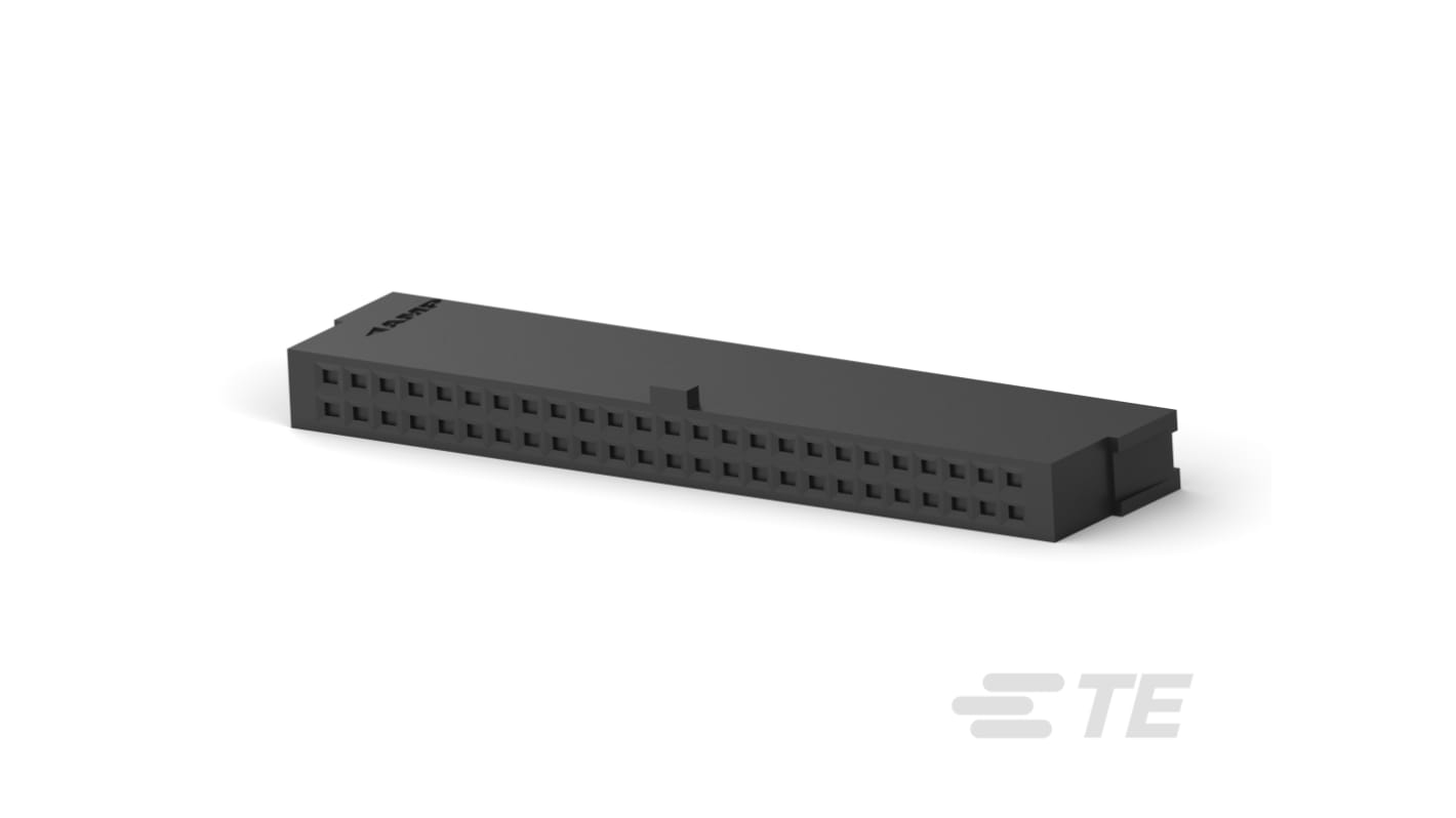 TE Connectivity FPC连接器, 母座, 50p, 2.54mm间距, 电缆安装, 直向, 48722系列