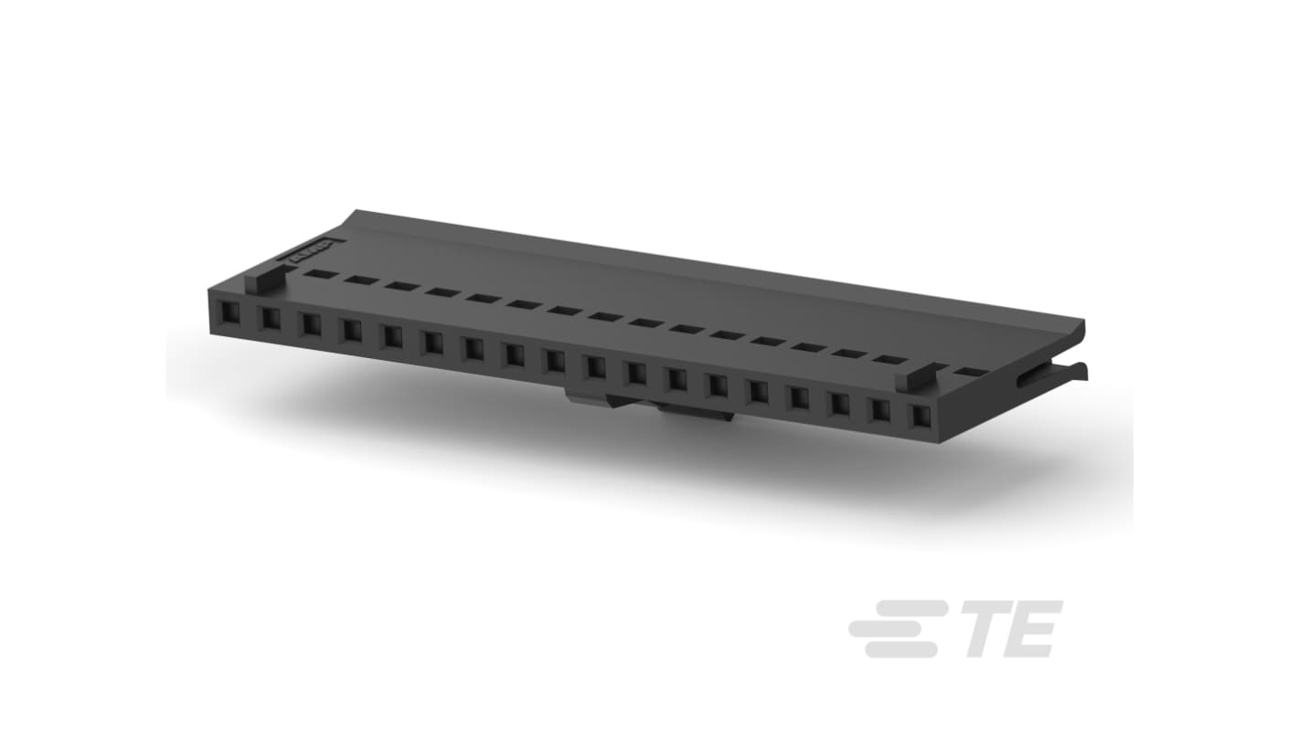 TE Connectivity FPC连接器, 母座, 18p, 2.54mm间距, 电缆安装, 直向, 48752系列