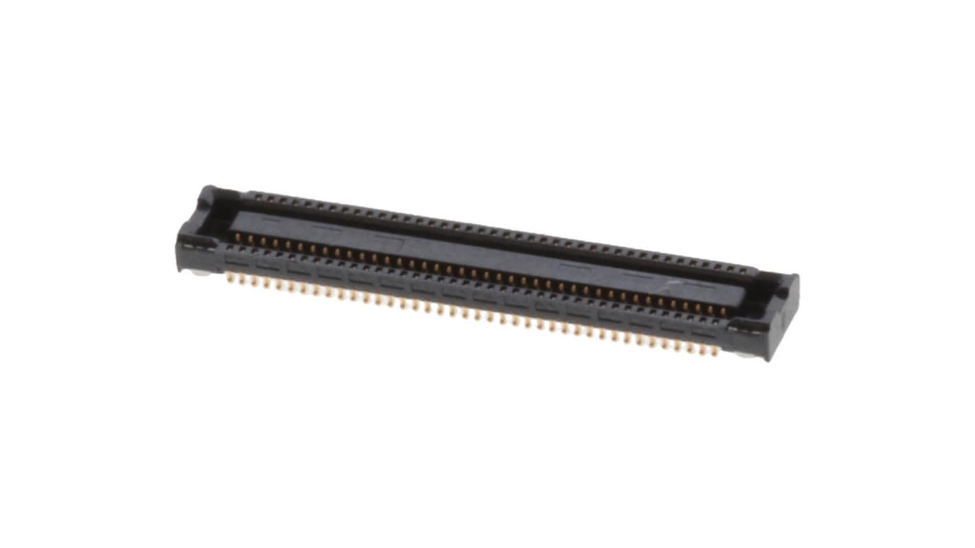 Molex 51338 Series Vertical Board Mount PCB Socket, 80-Contact, 2-Row, 0.4mm Pitch, Surface Mount Termination