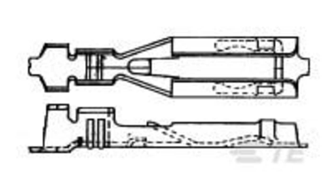 TE Connectivity AMP-BLADE II Series Right Angle Female Edge Connector, Panel Mount, Crimp Termination