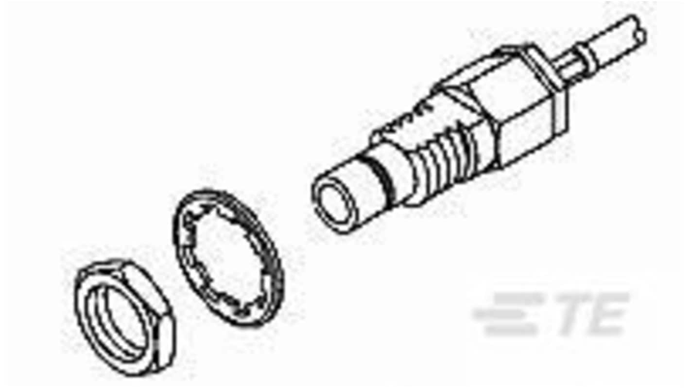 TE Connectivity 5228 Series, Plug Panel Mount SMB Connector, 50Ω, Crimp Termination, Straight Body
