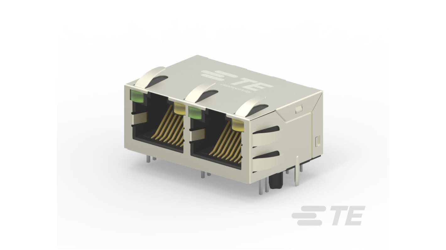 TE Connectivity RJ45超五类, 1 x 2口