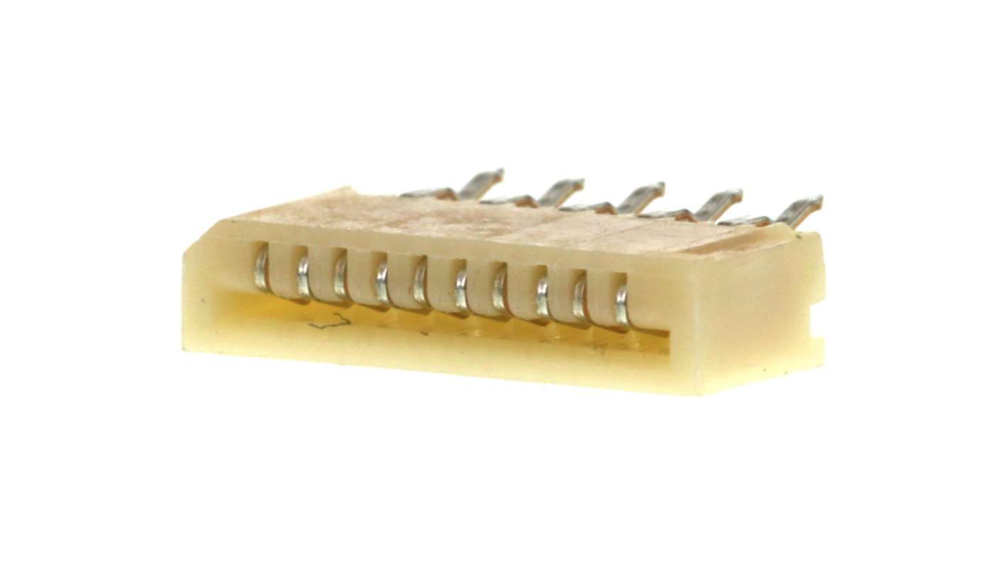 TE Connectivity FPC连接器, 10p, 1mm间距, SMT安装, 垂直, 52806系列