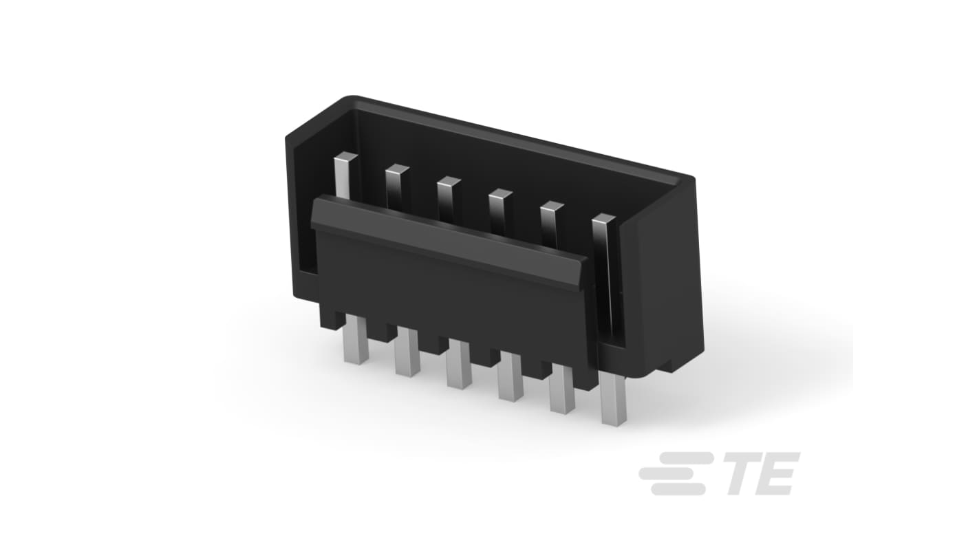 TE Connectivity Economy Power Series Vertical Board Mount PCB Header, 6 Contact(s), 3.96mm Pitch, 1 Row(s), Shrouded