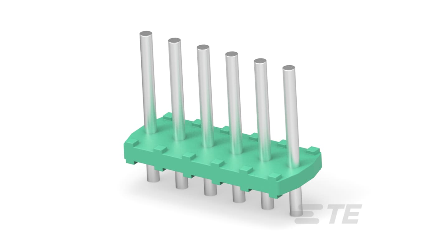 TE Connectivity, 3.5mm Pitch, Buchanan, 6 Way, Vertical, Pluggable Terminal Block, Plug, Board Mount, Through Hole