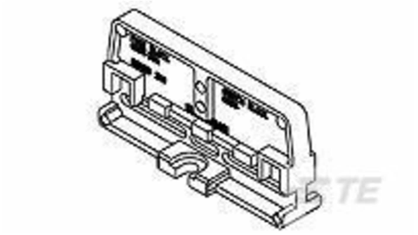 TE Connectivity, 2-1437 End Section for use with  for use with Terminal Blocks