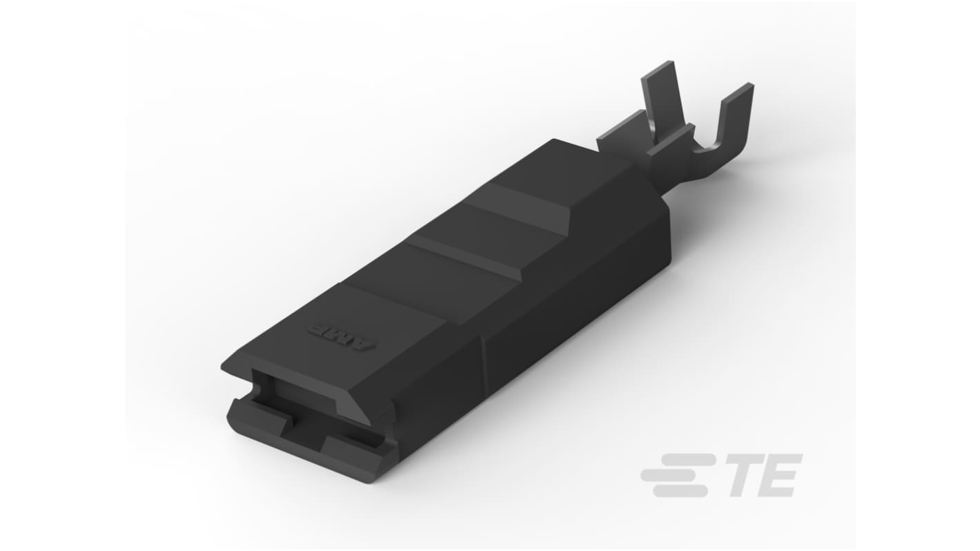 TE Connectivity Ultra-Pod 250 Black Insulated Spade Connector, Quick Disconnect Receptacle, 0.81 x 6.35mm Tab Size