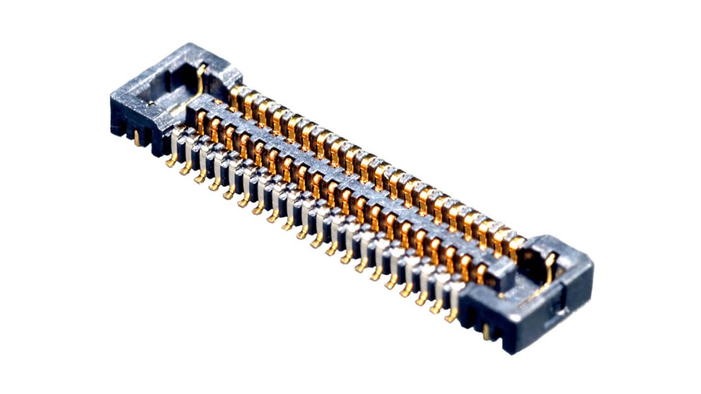 Molex 50242 Series Vertical Board Mount PCB Socket, 50-Contact, 2-Row, 0.4mm Pitch, Surface Mount Termination