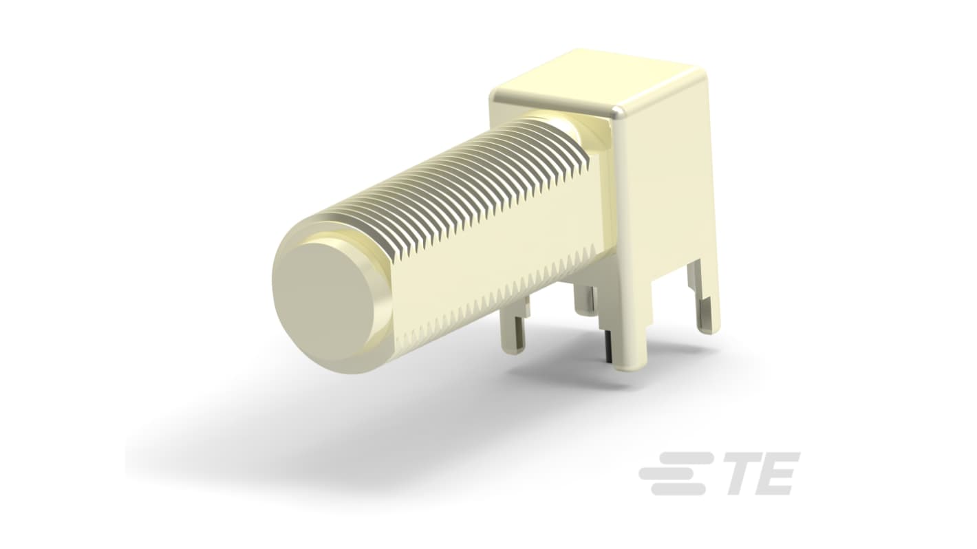 TE Connectivity 5-1634 Series, Plug Board Mount F Connector, SMT Termination, Right Angle Body