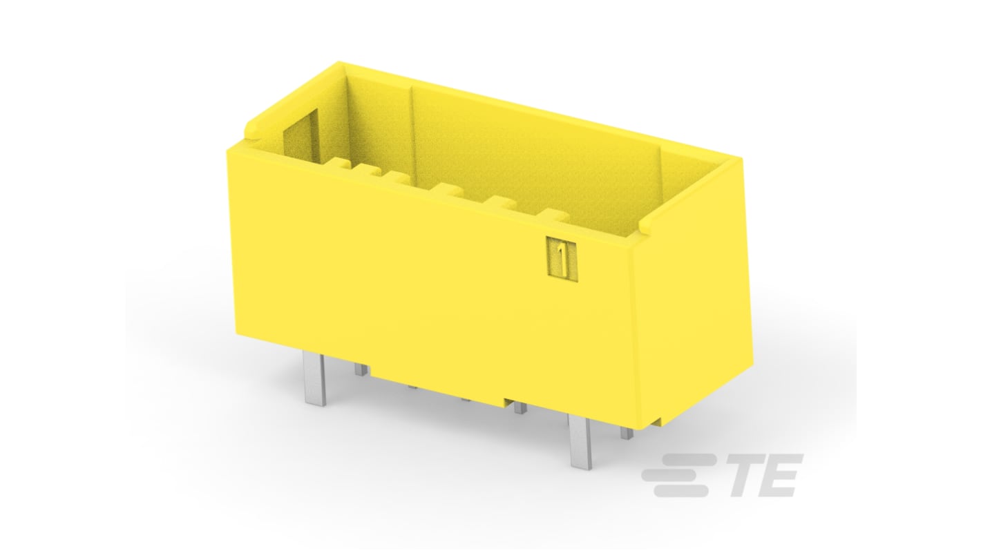 TE Connectivity 1-2069 Series Vertical Board Mount PCB Header, 12 Contact(s), 2 Row(s), Shrouded