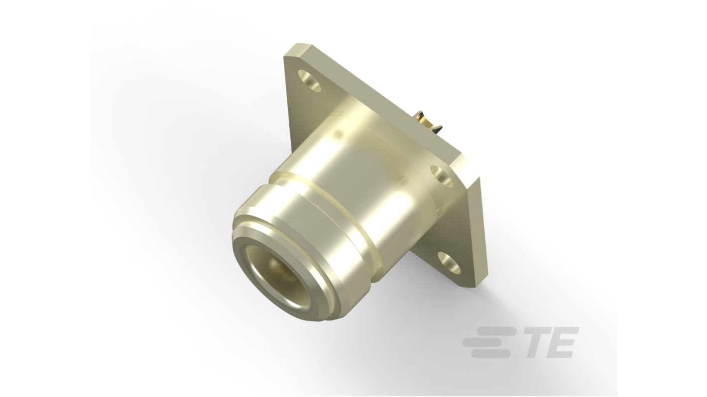 TE Connectivity 3052 0000 10 Series, Jack Panel Mount N Connector, Crimp Termination, Straight Body