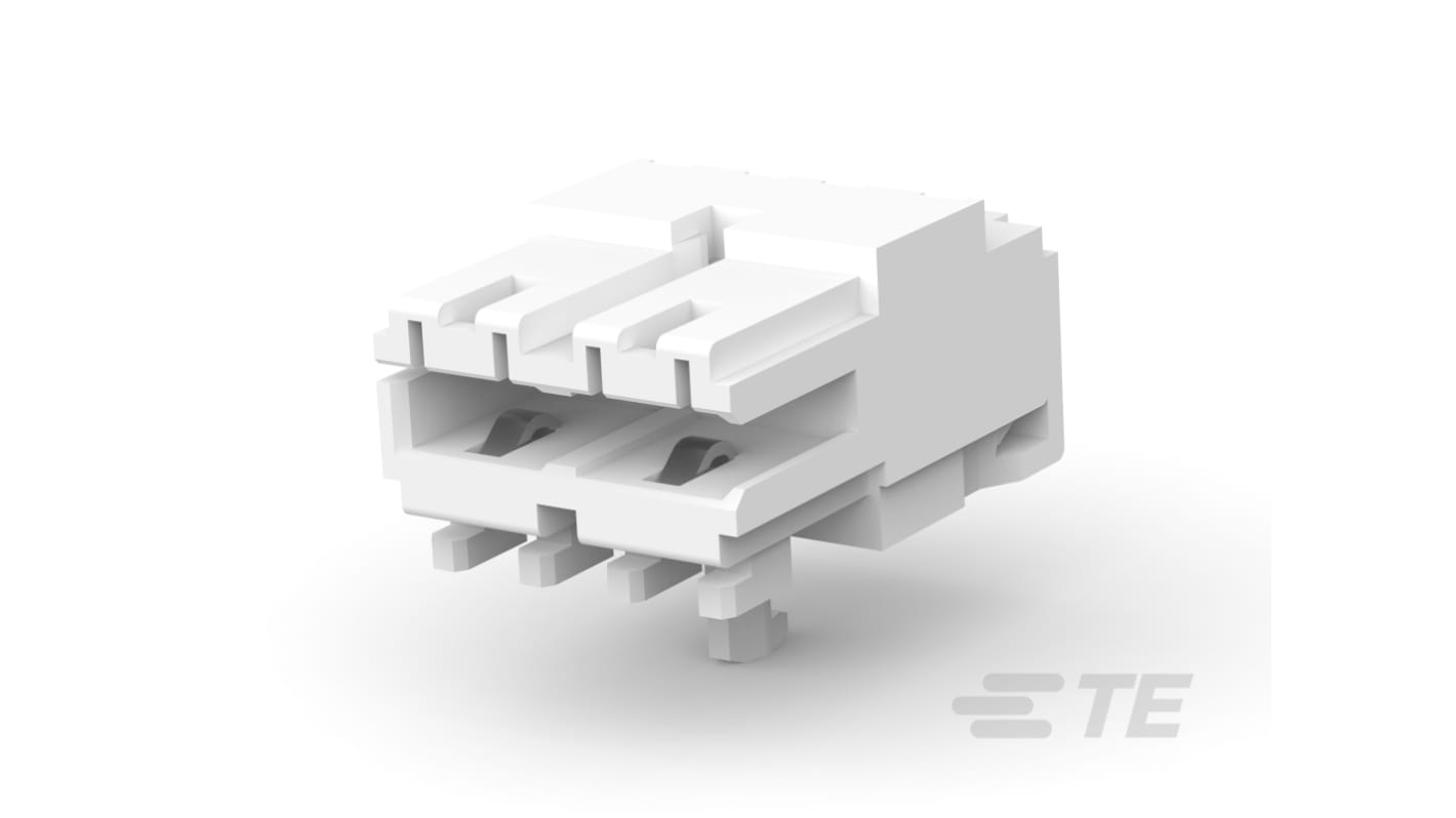 TE Connectivity RAST Series Right Angle Receptacle Edge Connector, Cable Mount, 2-Contacts, 5mm Pitch, 1-Row, IDC