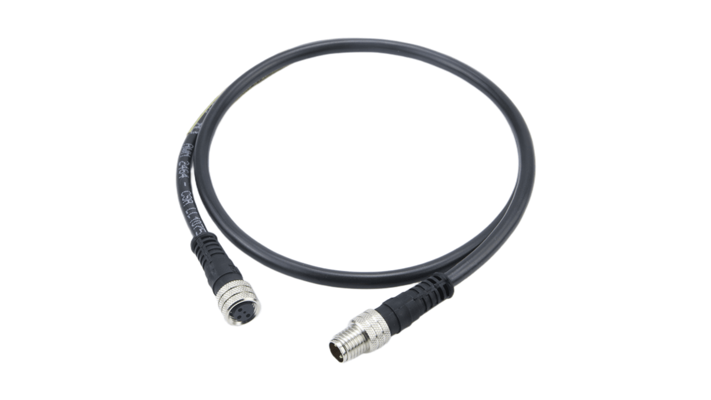 Kabel przemysłowy konfekcjonowany Złącze A M8 liczba rdzeni 4 długość 3m Rodzaj A Męskie Złącze B M8