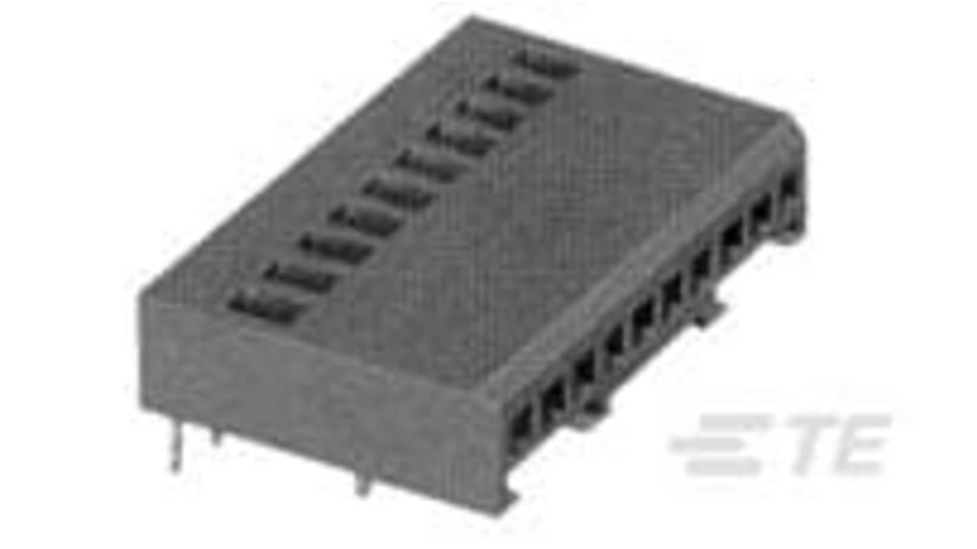 TE Connectivity AMPMODU Series Right Angle Board Mount PCB Header, 20 Contact(s), 1.27mm Pitch, 1 Row(s), Shrouded