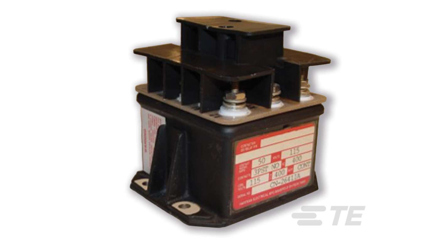 TE Connectivity Hartman Series Relay, Chassis Mount, 28V dc Coil, 4PST-NO, 4-Pole, 50A Load