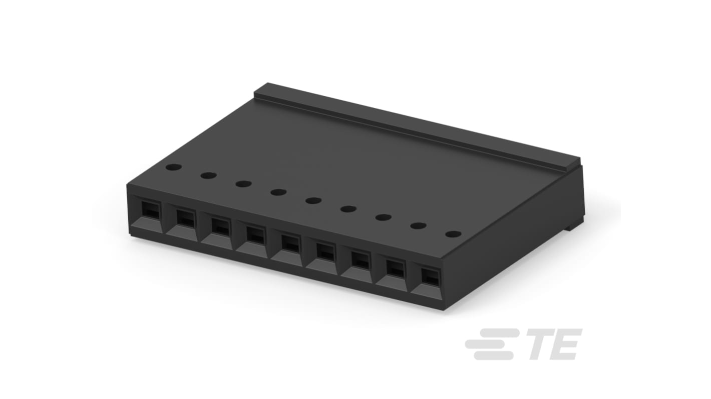 TE Connectivity, AMPMODU Receptacle Connector Housing, 2.54mm Pitch, 9 Way, 1 Row