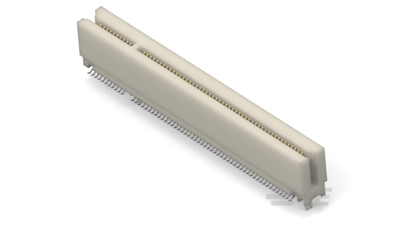TE Connectivity CROWN EDGE Series Vertical Receptacle Edge Connector, Board Mount, 120-Contacts, 1.27mm Pitch, Surface