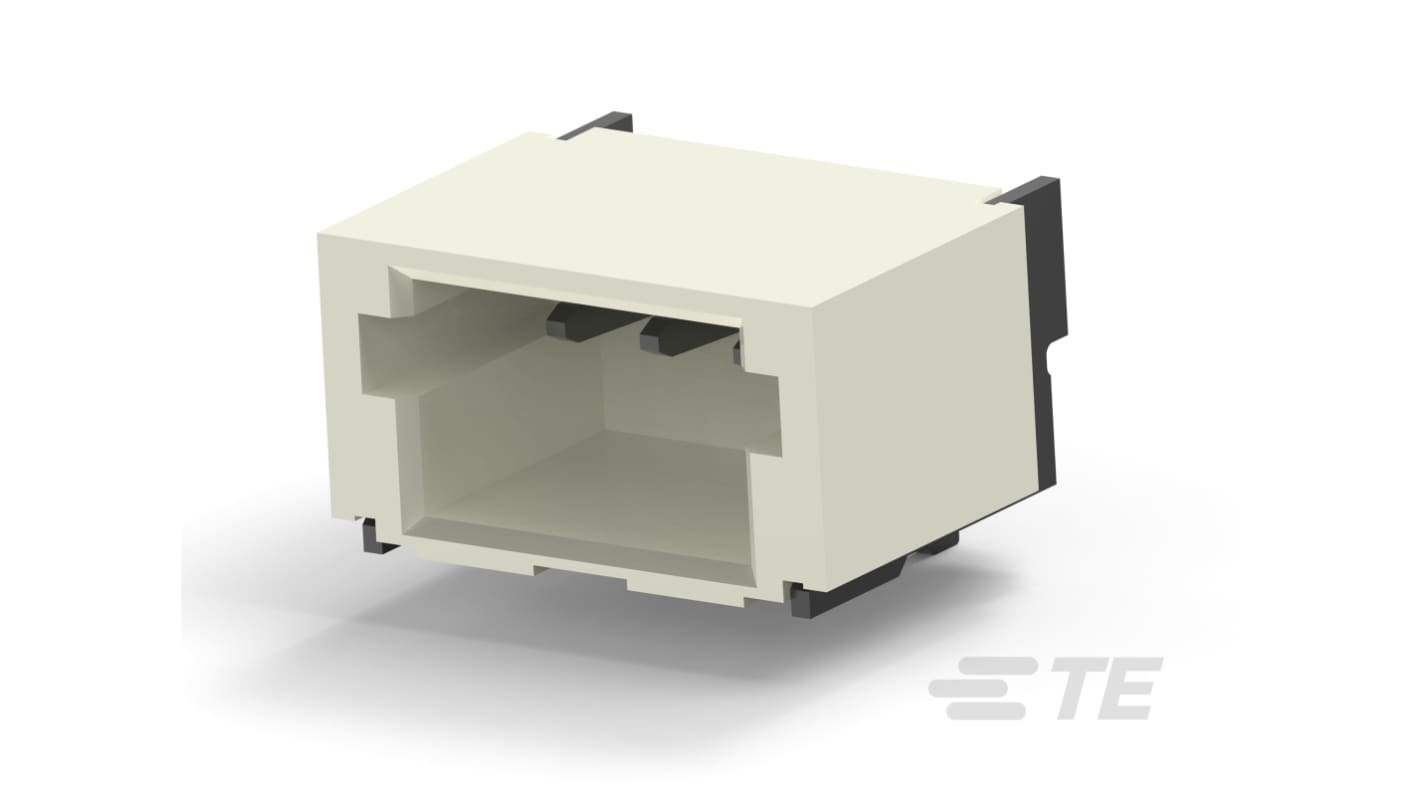 TE Connectivity 1734595 Series Vertical Board Mount PCB Header, 3 Contact(s), 1mm Pitch, 1 Row(s), Shrouded