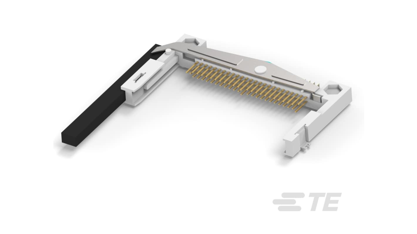 TE Connectivity, 1734 50 Way Right Angled Memory Card Connector With Surface Mount Termination