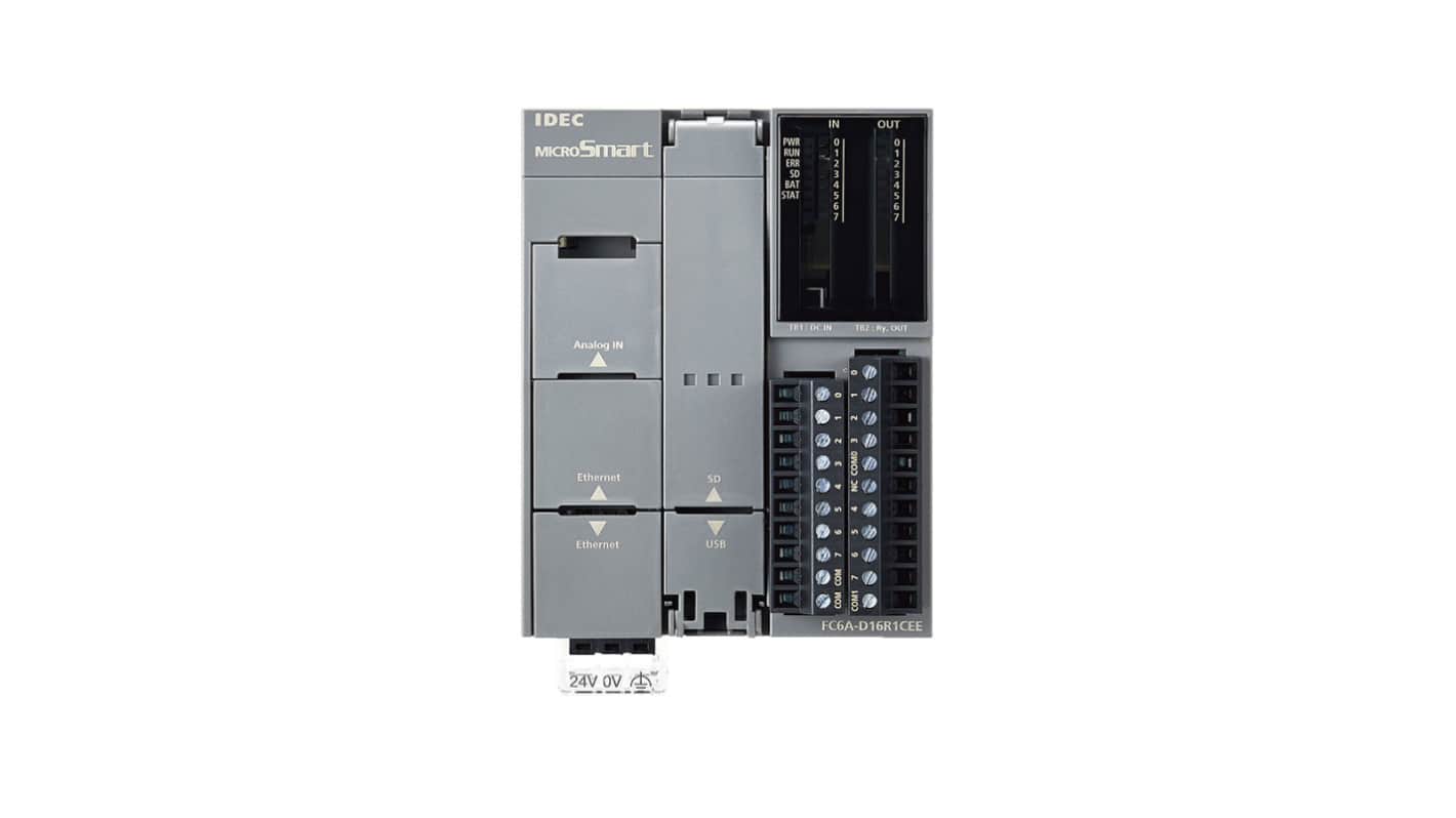 Idec FC6A-D16R1CEE PLC (CPUユニット) 24V DC 8 入力
