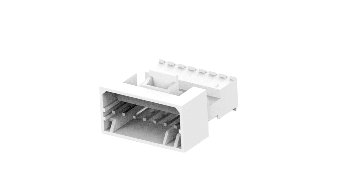 TE Connectivity 3-647 Series Vertical Board Mount PCB Connector, 7-Contact, 1-Row, 2.54mm Pitch, Through Hole