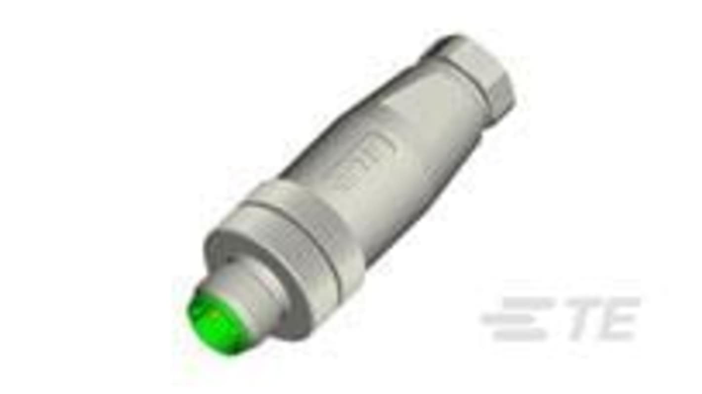 TE Connectivity Circular Connectors, 5 Contacts, M12 Connector, Plug, Male, 4-2271112-1 Series