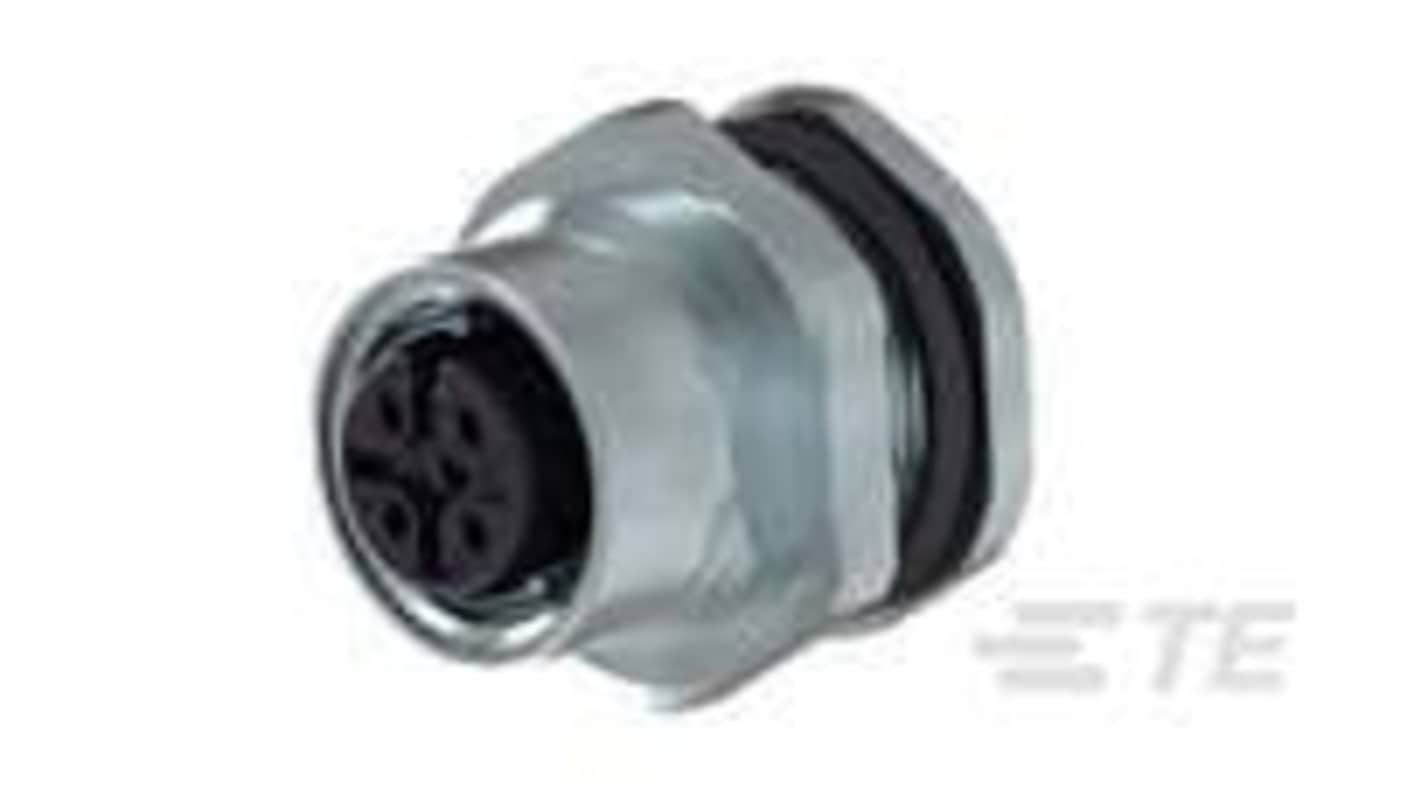 TE Connectivity Circular Connectors, 5 Contacts, Panel Mount, M12 Connector, Socket, Female, 4-2271143-2 Series