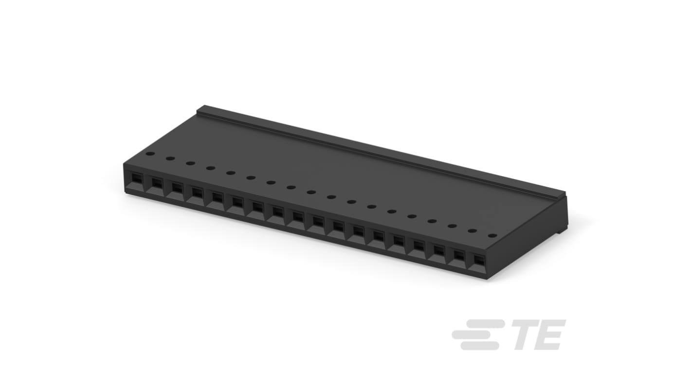 TE Connectivity AMPMODU Series Cable Mount Housing Receptacle, 18 Contact(s), 2.54mm Pitch, 1 Row(s)