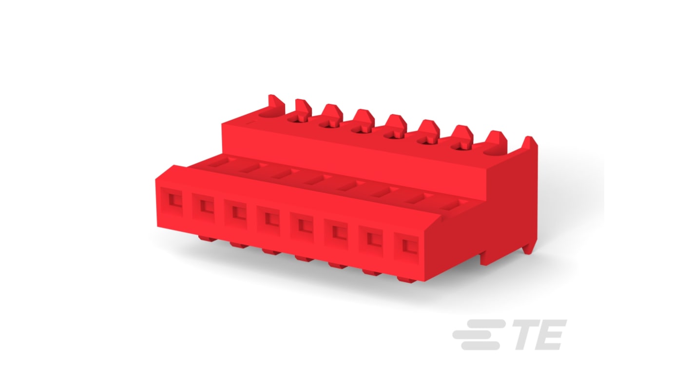 TE Connectivity MTA 100 Series Cable Mount Housing Receptacle, 8 Contact(s), 2.54mm Pitch, 1 Row(s)
