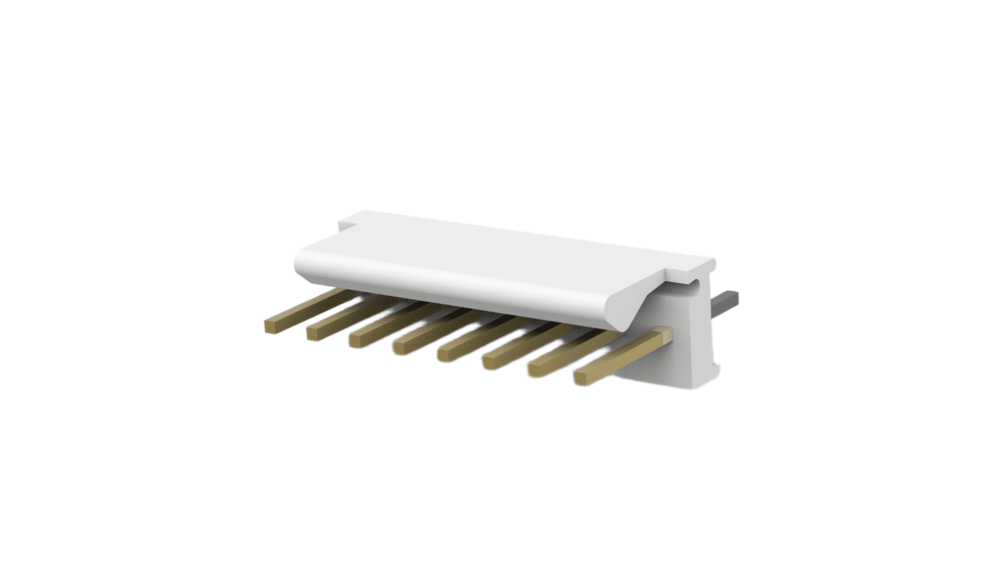 TE Connectivity MTA 100 Series Vertical Cable Mount PCB Header, 8 Contact(s), 2.54mm Pitch, 1 Row(s), Shrouded
