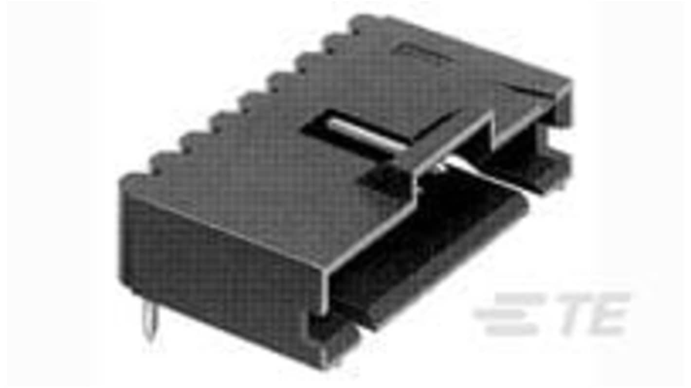 TE Connectivity AMPMODU Series Right Angle Board Mount PCB Header, 3 Contact(s), 2.54mm Pitch, 1 Row(s), Shrouded