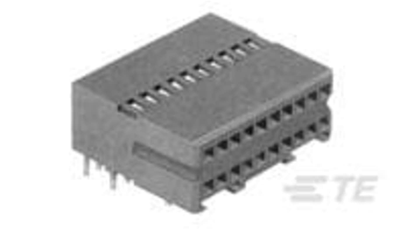 TE Connectivity 60p双排排针 直角, 1.27mm间距, 电路板安装, AMPMODU系列