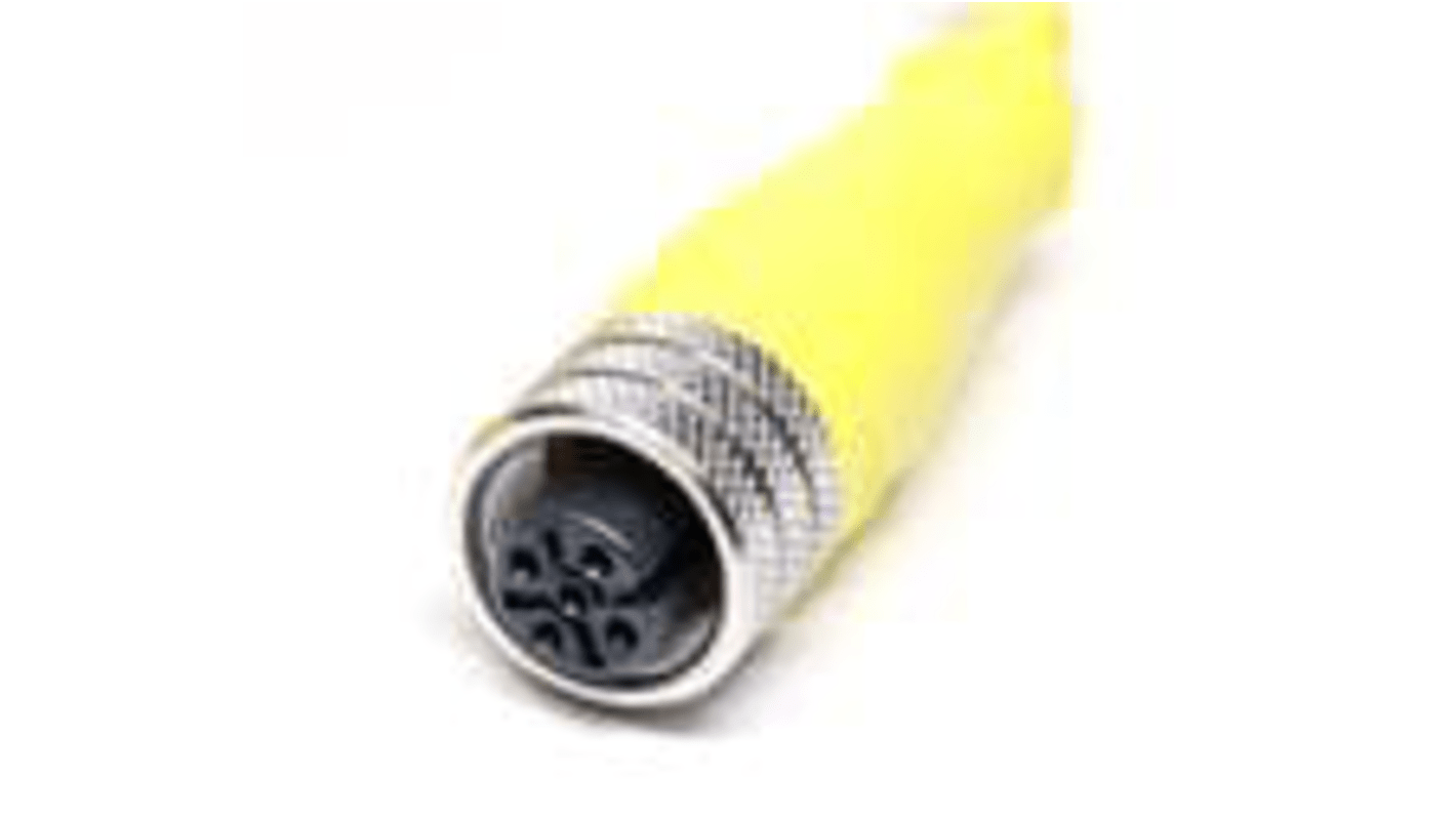 Molex Right Angle Female M12 to Pigtail Actuator/Sensor Cable, 5m