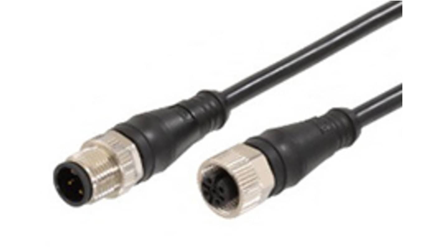 Kabel przemysłowy konfekcjonowany ze złączem Złącze M12 liczba rdzeni 4 długość 3m Rodzaj A Męskie Złącze B Złącze M12