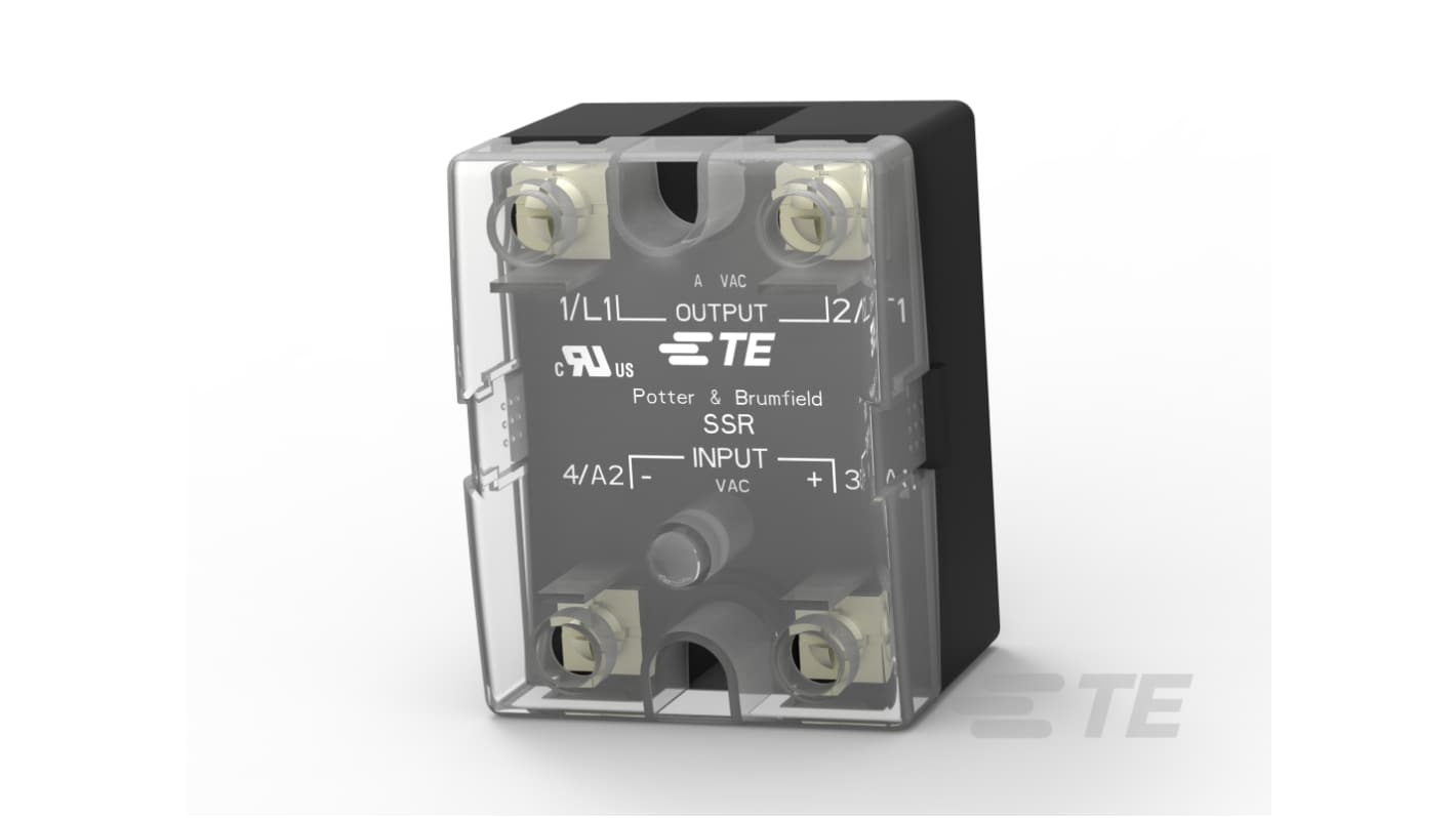 TE Connectivity Potter & Brumfield SSR Series Solid State Relay, 125 A Load, Panel Mount, 660 Vrms Load