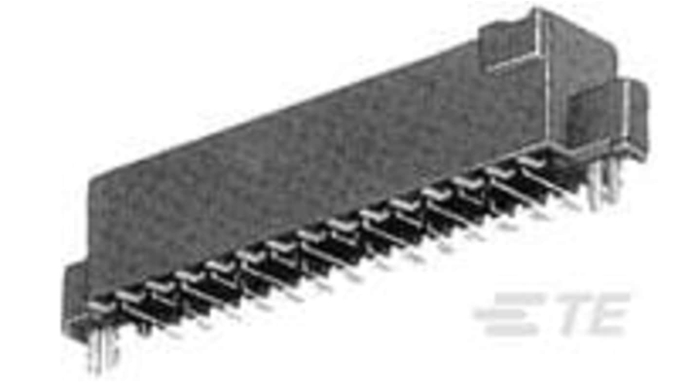 TE Connectivity AMPMODU Series Vertical Board Mount PCB Header, 10 Contact(s), 1.27mm Pitch, 2 Row(s), Shrouded