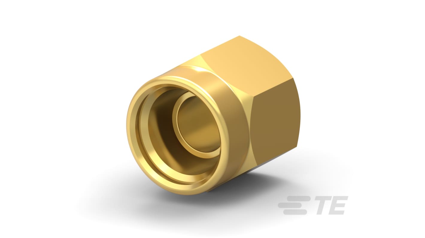 TE Connectivity 10507 Series, Plug Cable Mount SMA Connector, 50Ω, Solder Termination, Straight Body