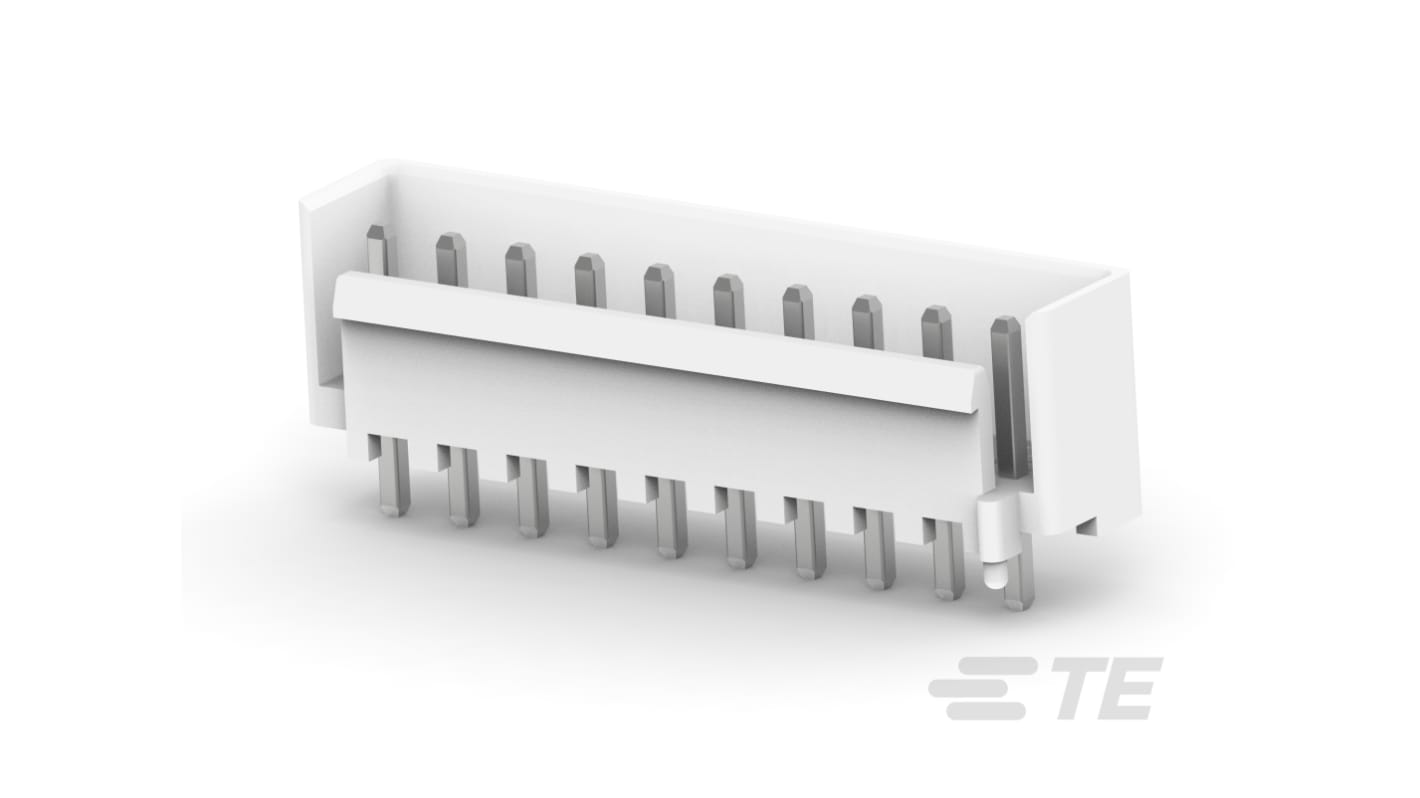 TE Connectivity Economy Power Series Vertical Board Mount Header, 10 Contact(s), 3.96mm Pitch, 1 Row(s), Shrouded,