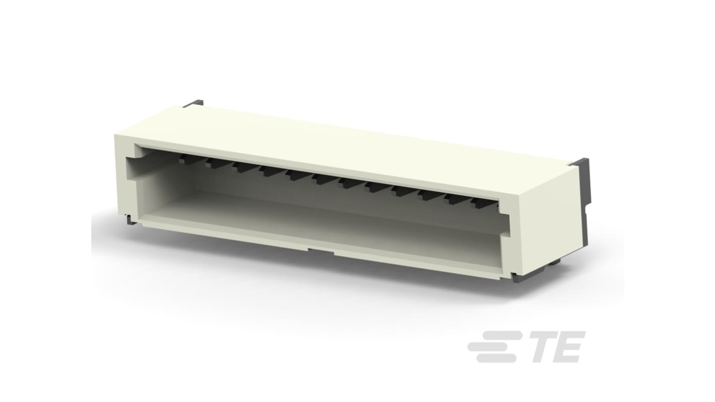TE Connectivity AMP HPI Series Vertical Board Mount PCB Header, 13 Contact(s), 1mm Pitch, 1 Row(s), Shrouded