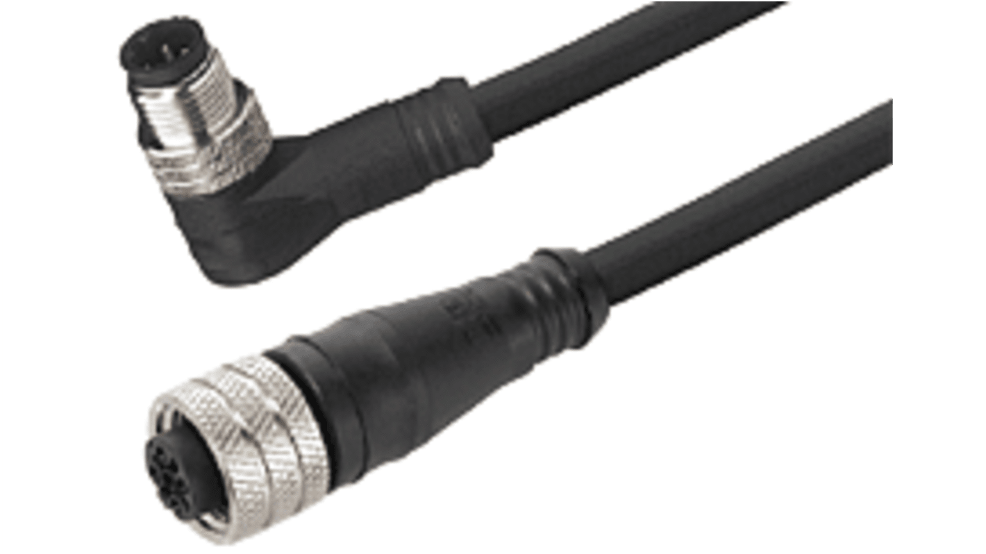 Kabel przemysłowy konfekcjonowany ze złączem Złącze M12 liczba rdzeni 5 długość 1m Rodzaj A Żeńskie Złącze B Złącze M12