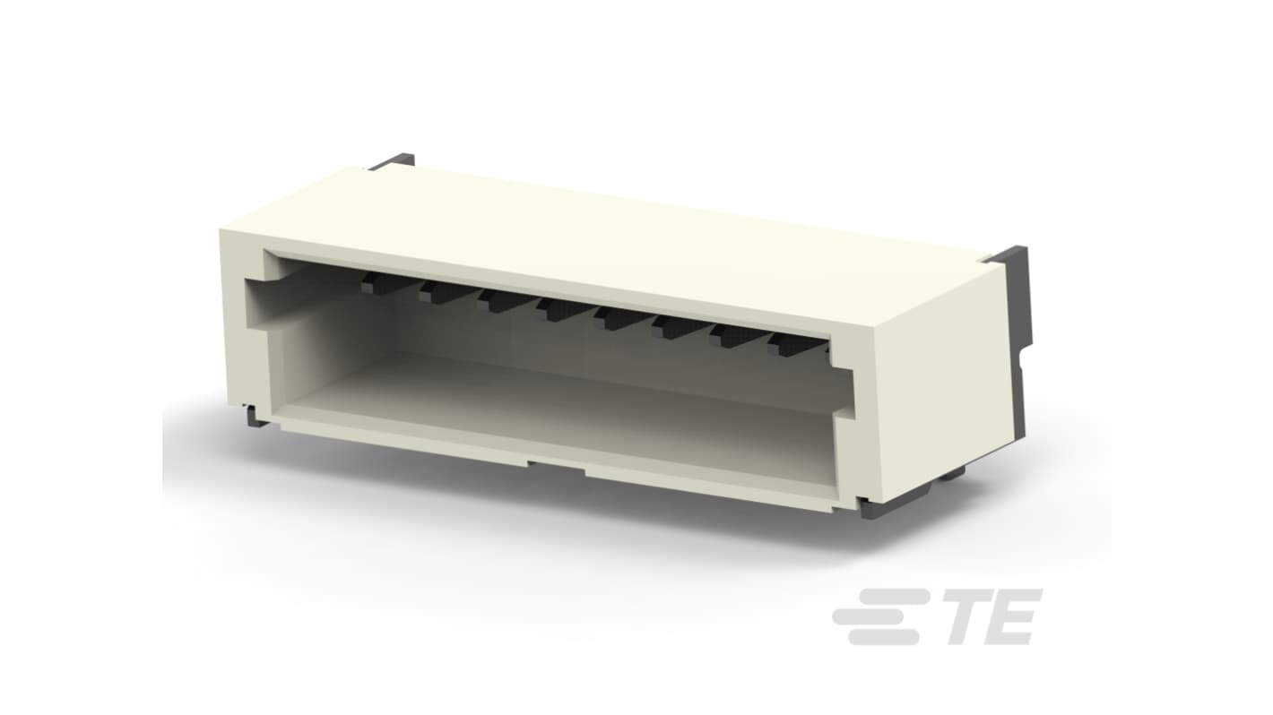 TE Connectivity AMP Series Vertical Board Mount PCB Header, 9 Contact(s), 1mm Pitch, 1 Row(s), Shrouded