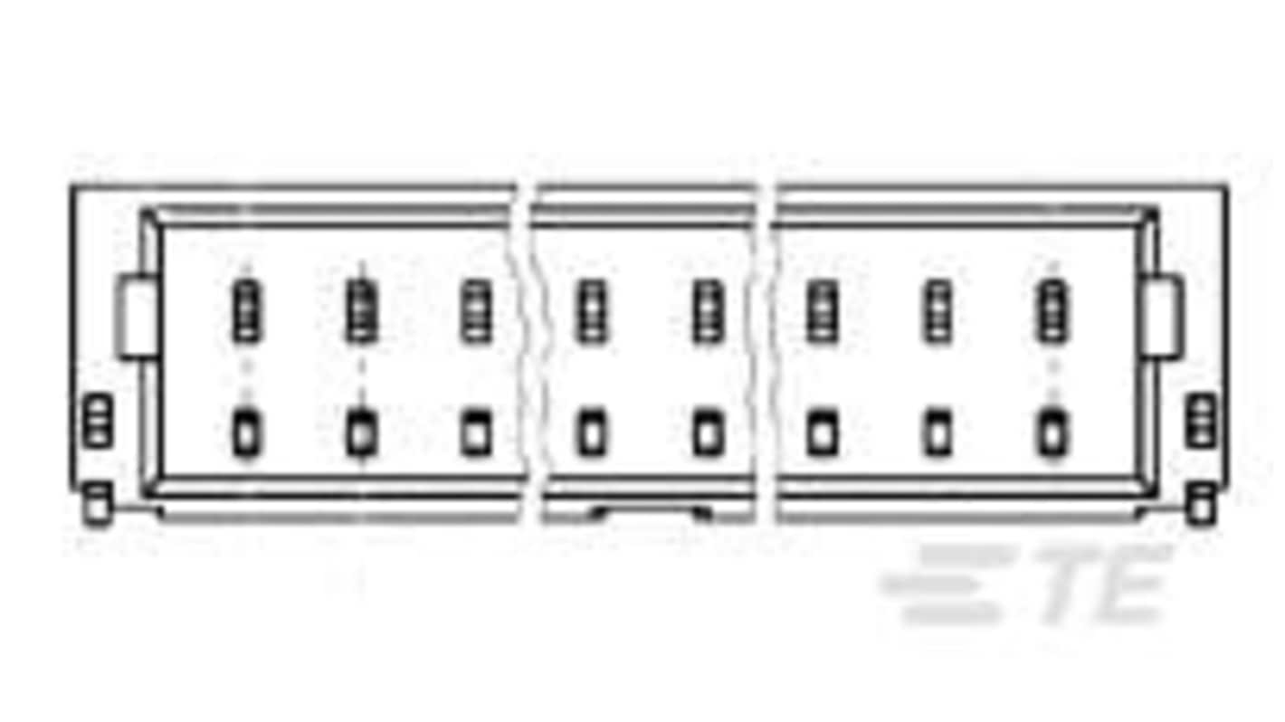 TE Connectivity 1734709 Series Right Angle Board Mount PCB Header, 3 Contact(s), 1mm Pitch, 1 Row(s), Shrouded