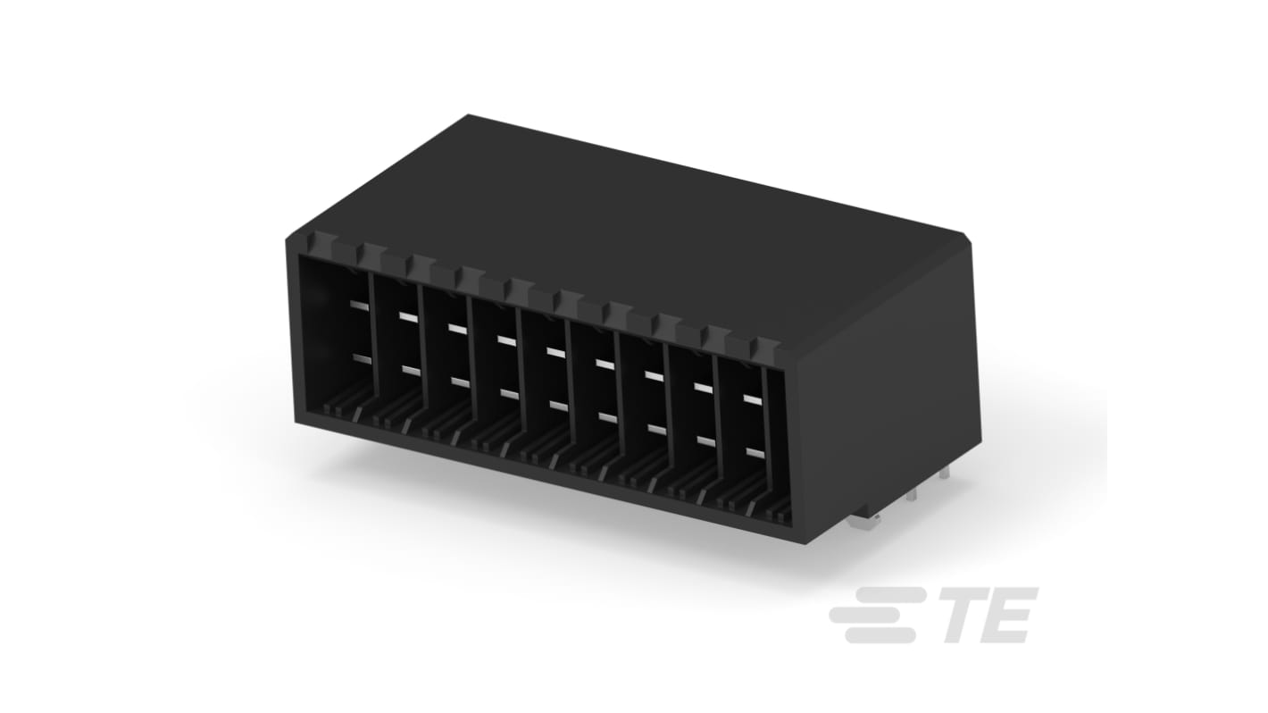 TE Connectivity Dynamic 3000 Series Horizontal Board Mount PCB Header, 20 Contact(s), 5.08mm Pitch, 2 Row(s), Shrouded