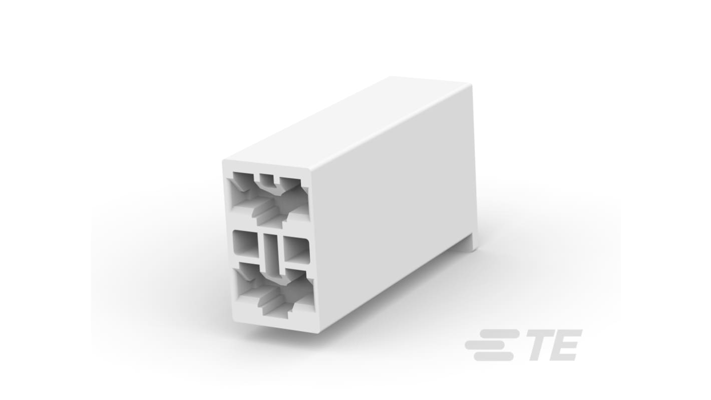 TE Connectivity, Positive Lock 187 2 Way Nylon Crimp Terminal Housing, Natural
