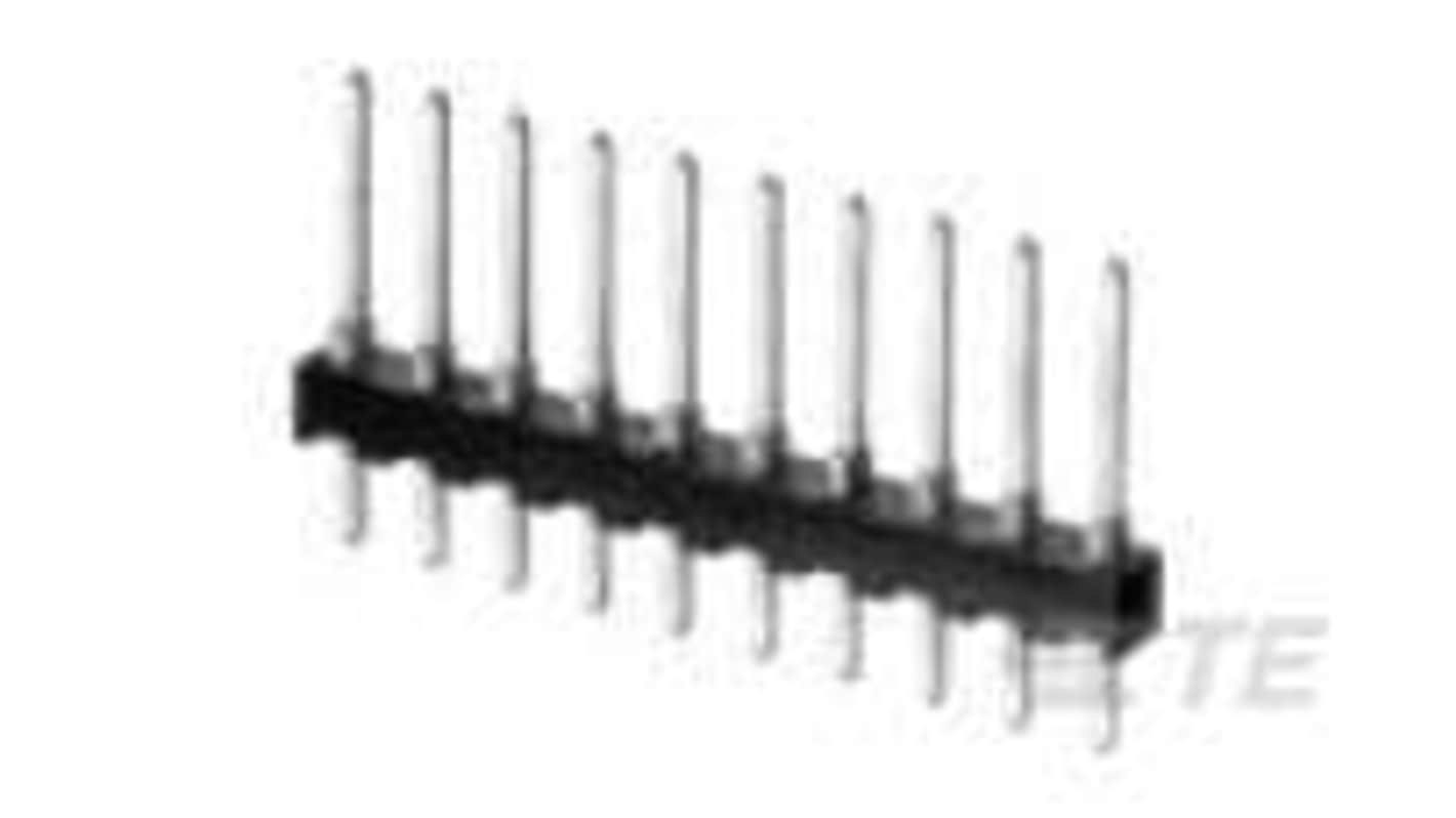 TE Connectivity MODII Series Straight PCB Header, 10 Contact(s), Unshrouded