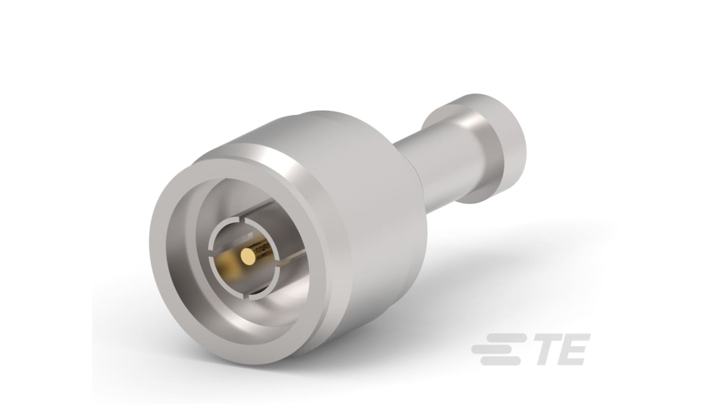 TE Connectivity 5225 Series, Plug Panel Mount N Connector, 50Ω, Crimp Termination, Straight Body