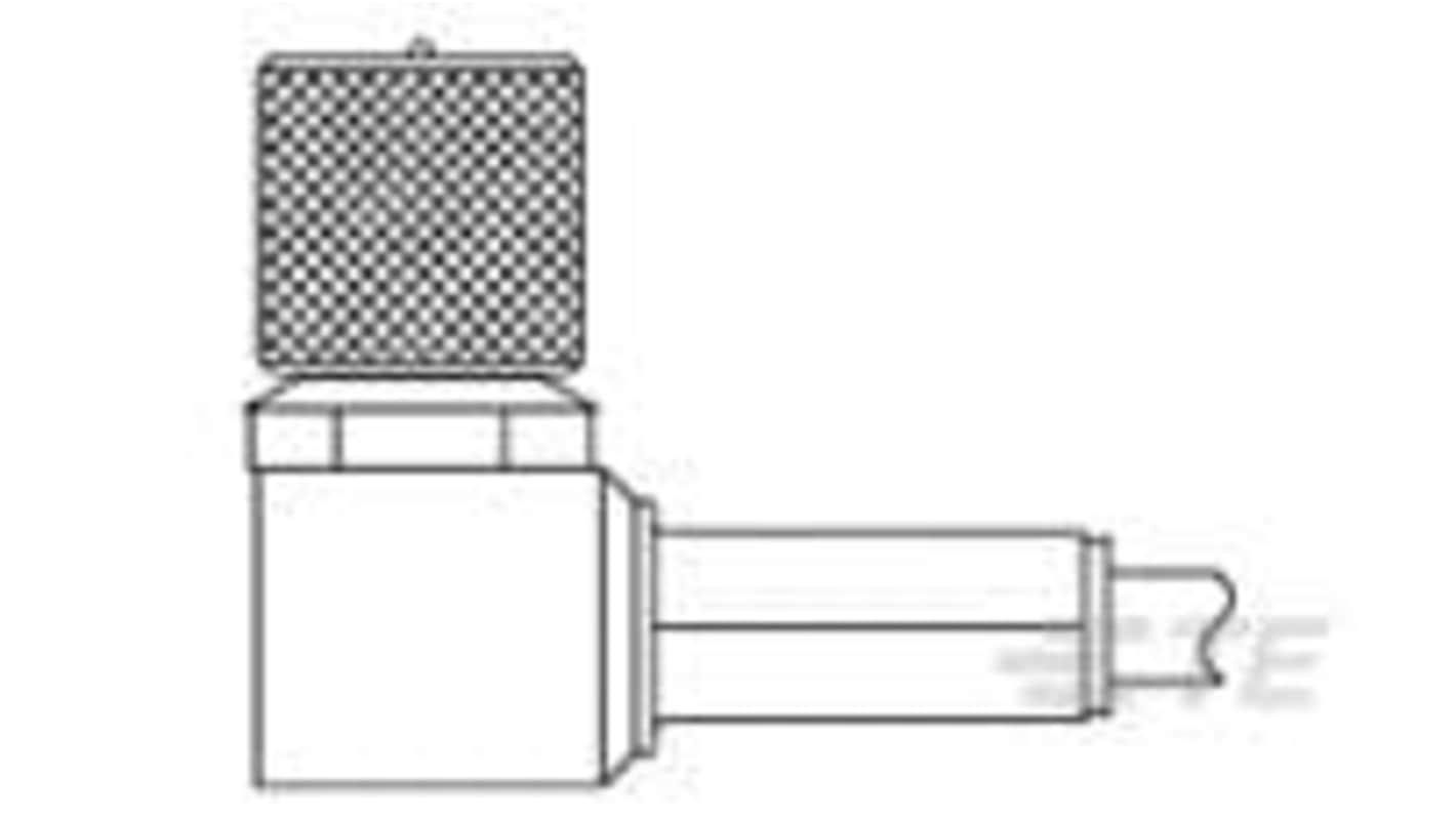 TE Connectivity UHF Connector Series, Plug Panel Mount, Crimp Termination, Right Angle Body