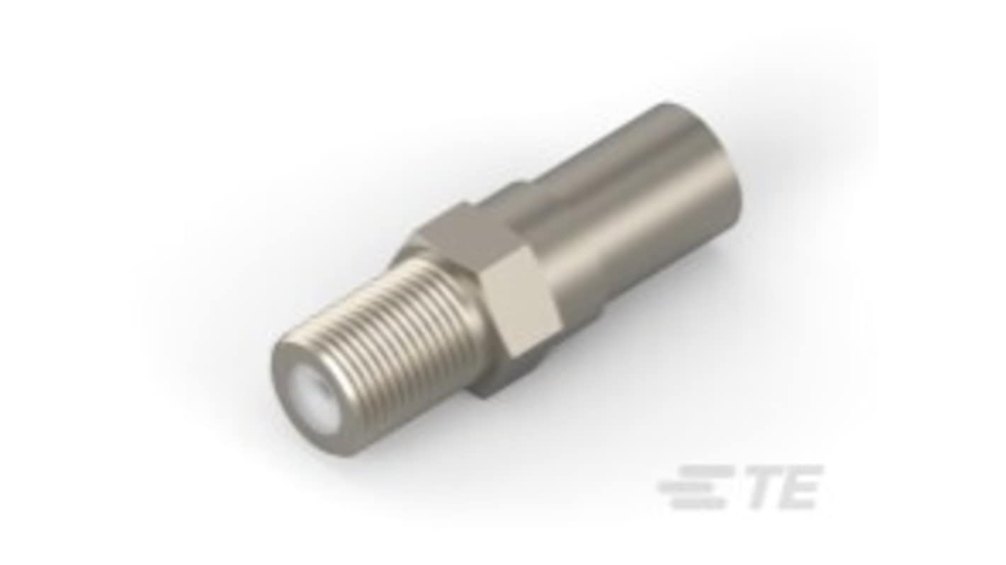 TE Connectivity 5-1814 Series, Plug Rear Mount F Connector, 75Ω, Crimp Termination, Straight Body