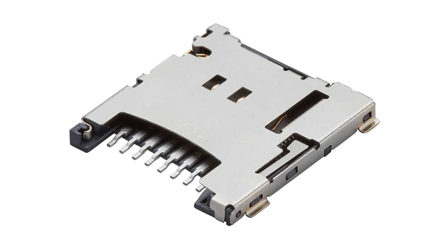 TE Connectivity MicroSDMicroSD卡槽, 8p, 直向
